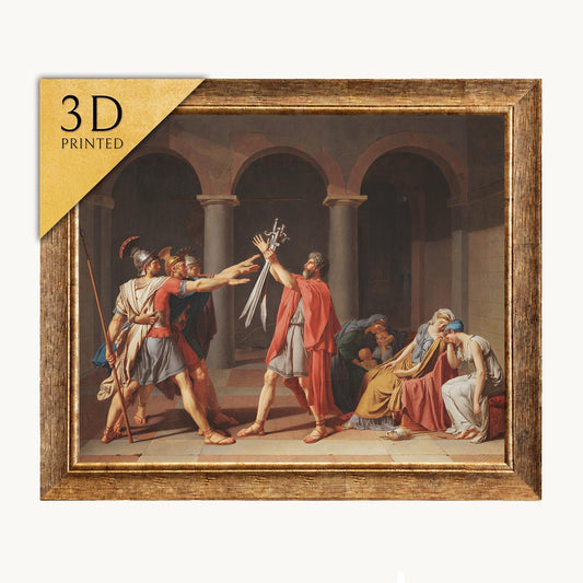 The Oath of the Horatii 3D Print: Jacques-Louis David Textured Art