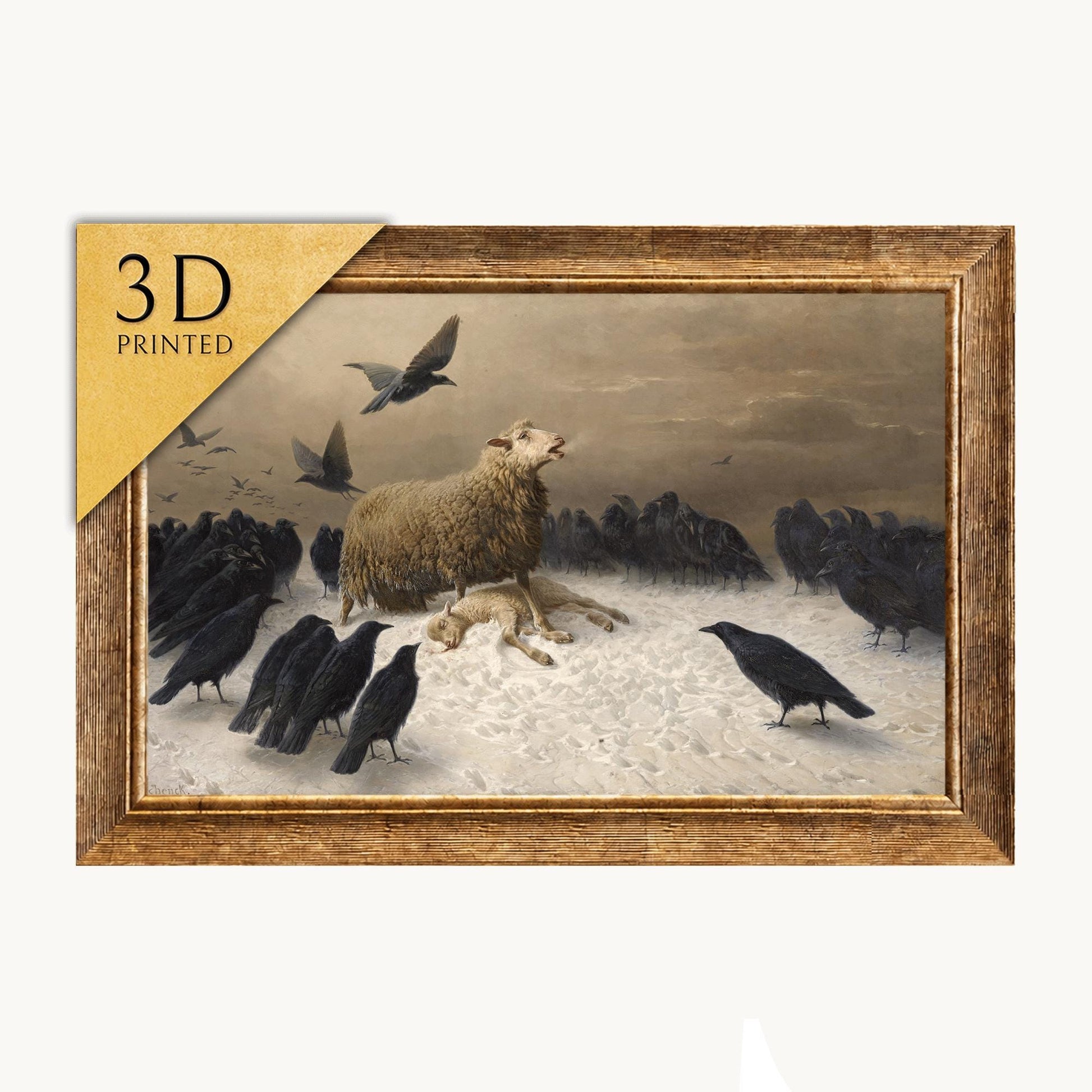 Anguish by August Friedrich Schenck: 3D Textured Print
