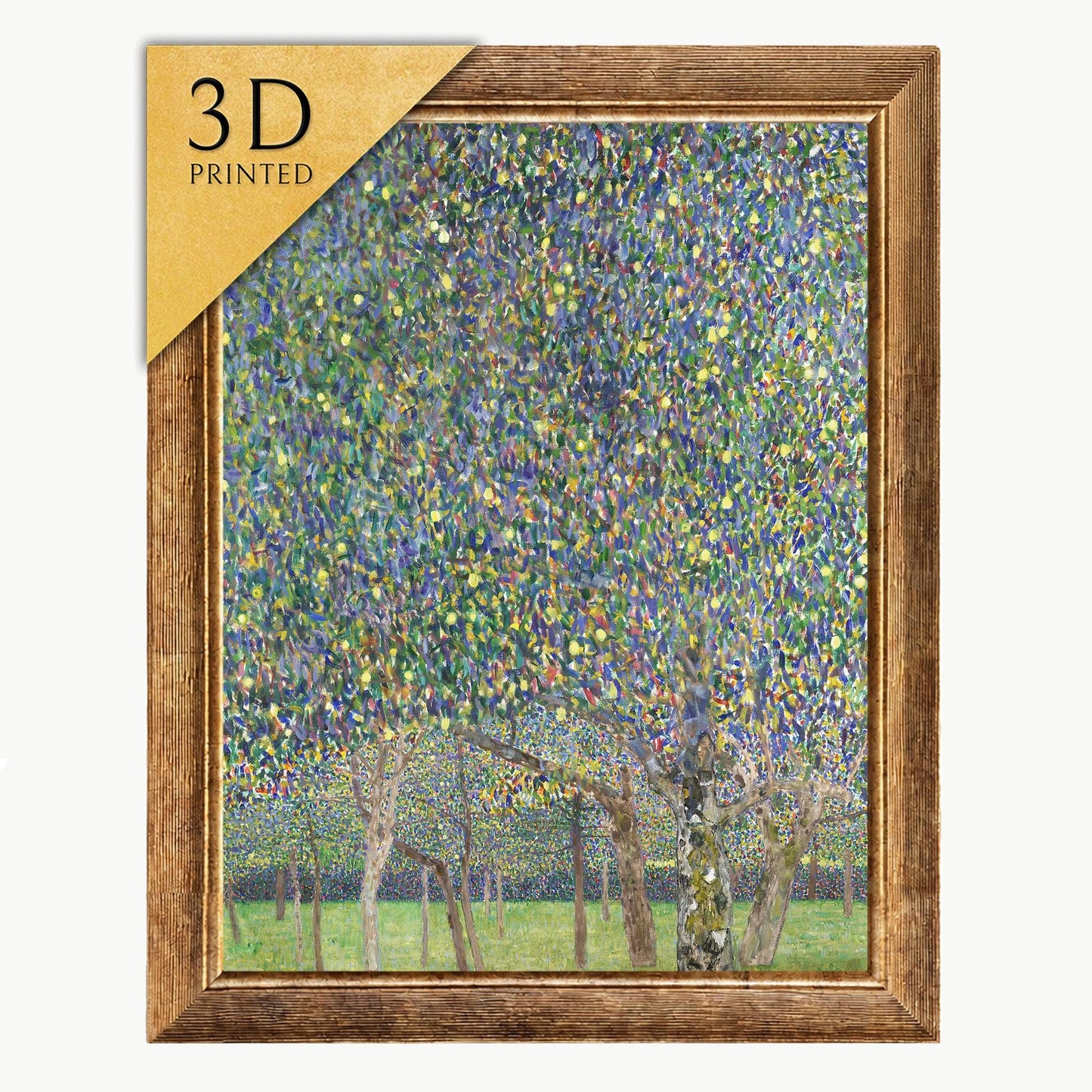 Gustav Klimt Pear Tree 3D Print: Textured Oil Painting Reproduction