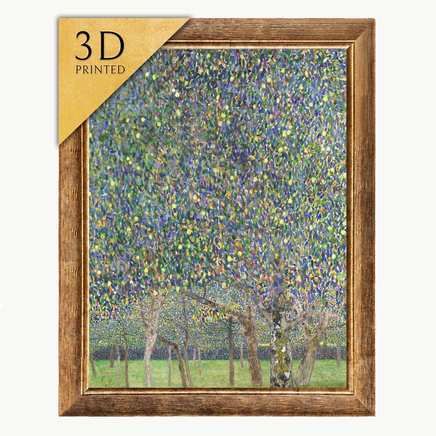 Gustav Klimt Pear Tree 3D Print: Textured Oil Painting Reproduction