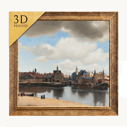 View of Delft by Johannes Vermeer, 3d Printed with texture and brush strokes looks like original oil painting, famous work print
