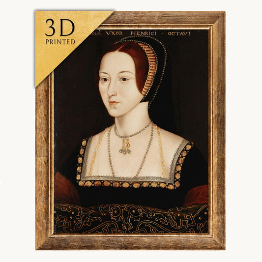 Anne Boleyn Portrait: 3D Printed Textured Art