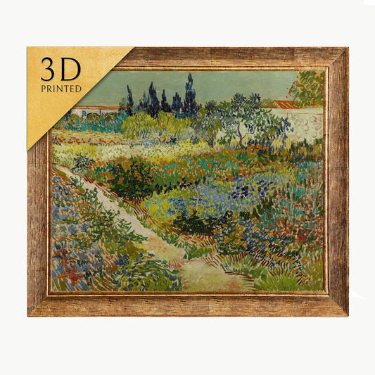 Van Gogh Garden at Arles 3D Print: Textured Oil Painting Reproduction