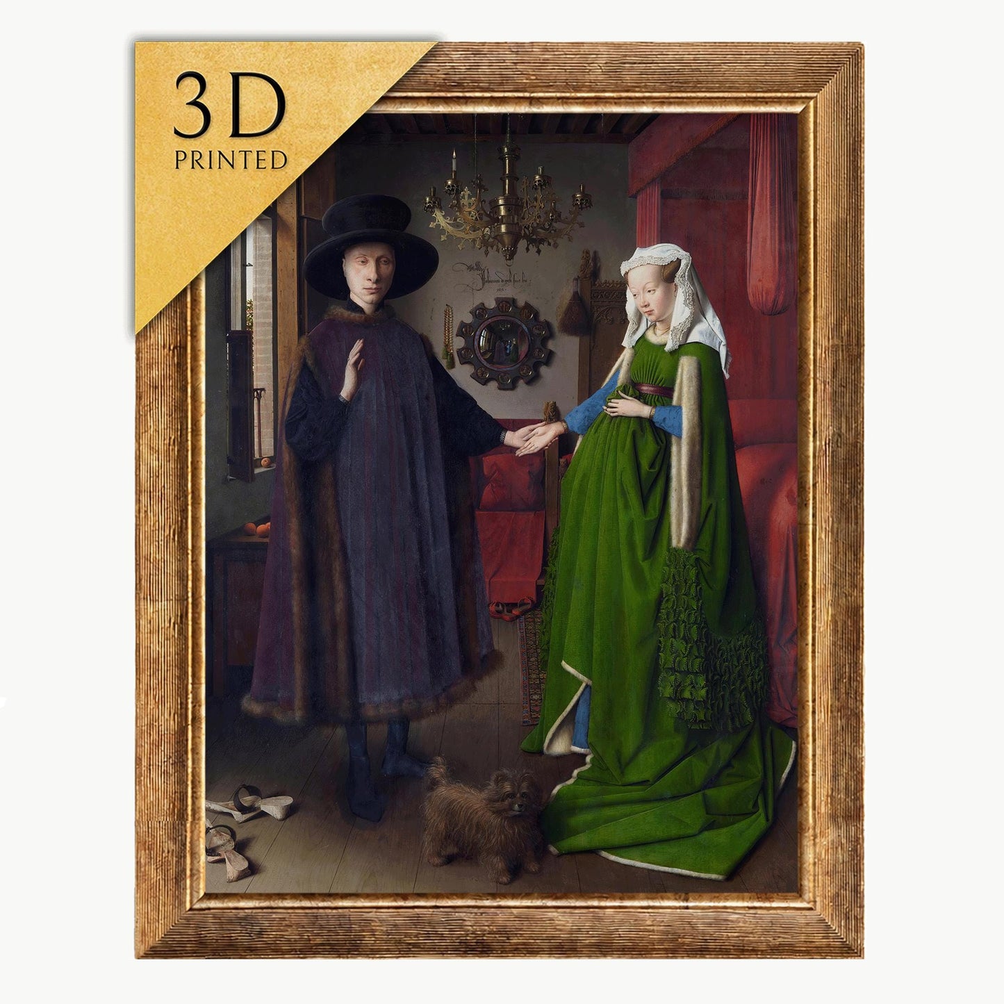 Arnolfini Wedding by Jan Van Eyck: 3D Textured Print
