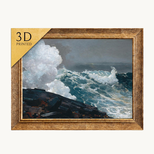 Winslow Homer Northeaster 3D Print: Textured Brushstrokes