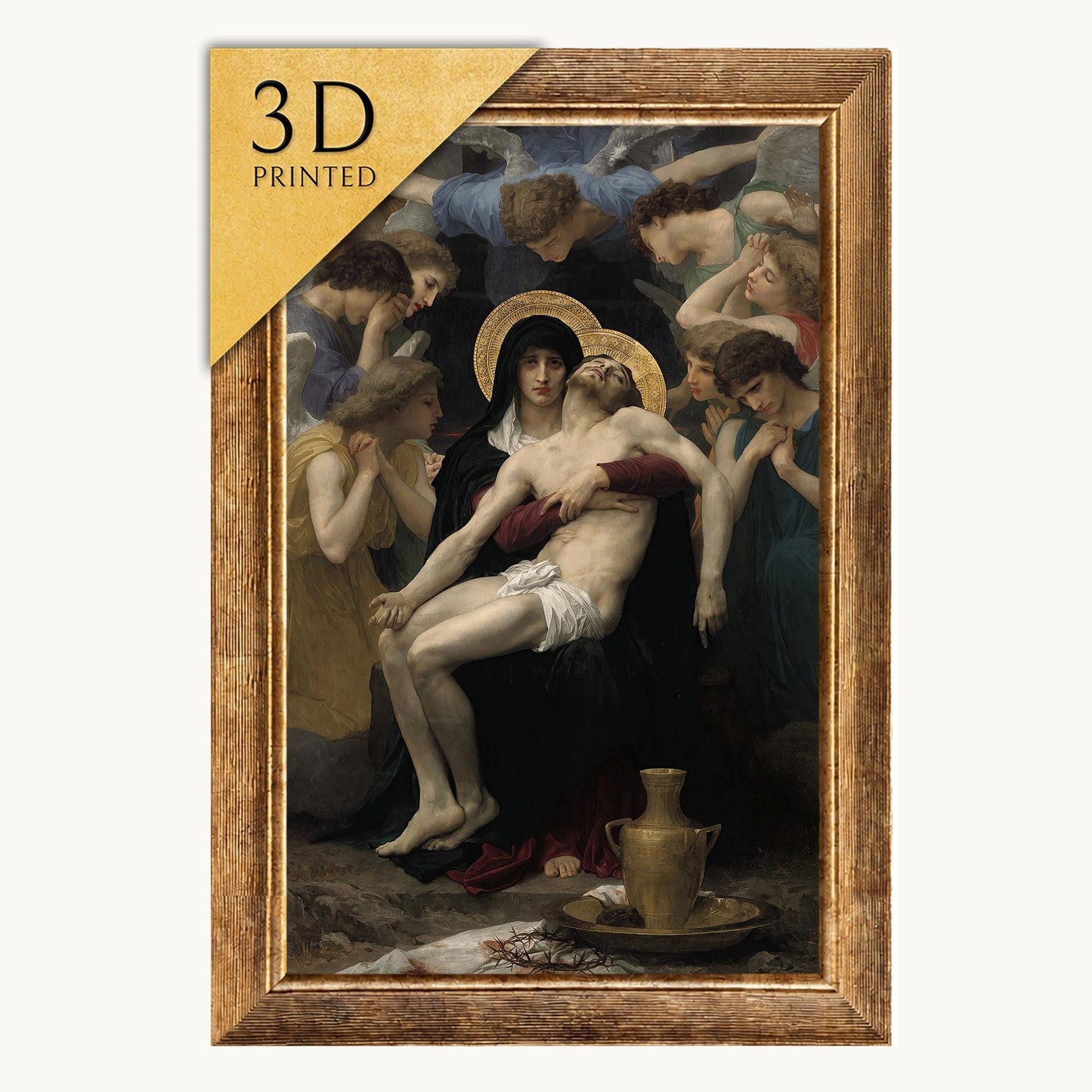 Pieta by Bouguereau: 3D Textured Art Print