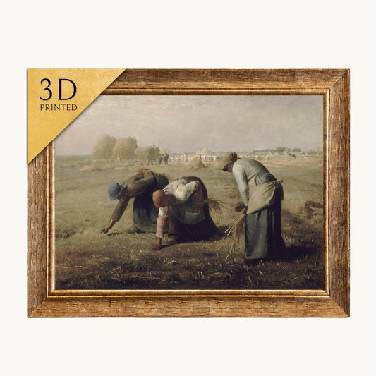 The Gleaners 3D Print: Jean François Millet Textured Oil Painting