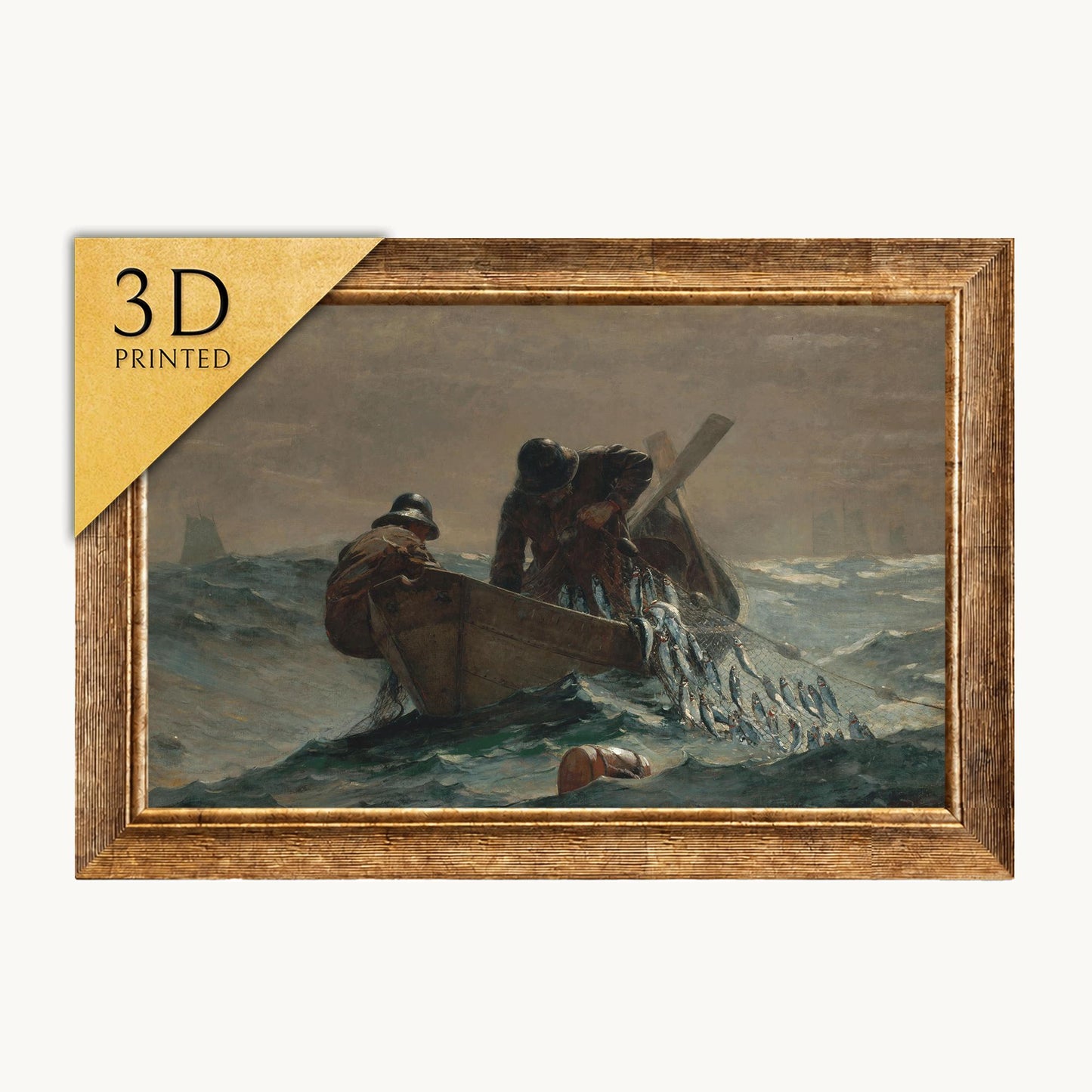 Winslow Homer 'The Herring Net' 3D Textured Print