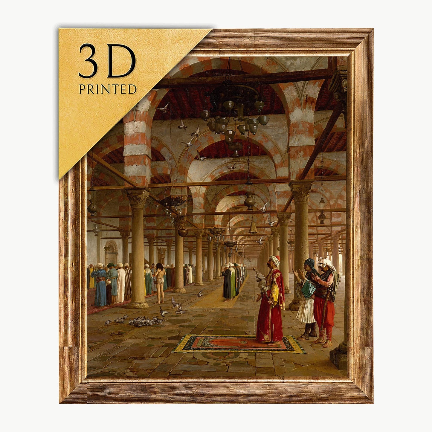 Jean Léon Gérôme: Prayer in the Mosque - 3D Textured Print