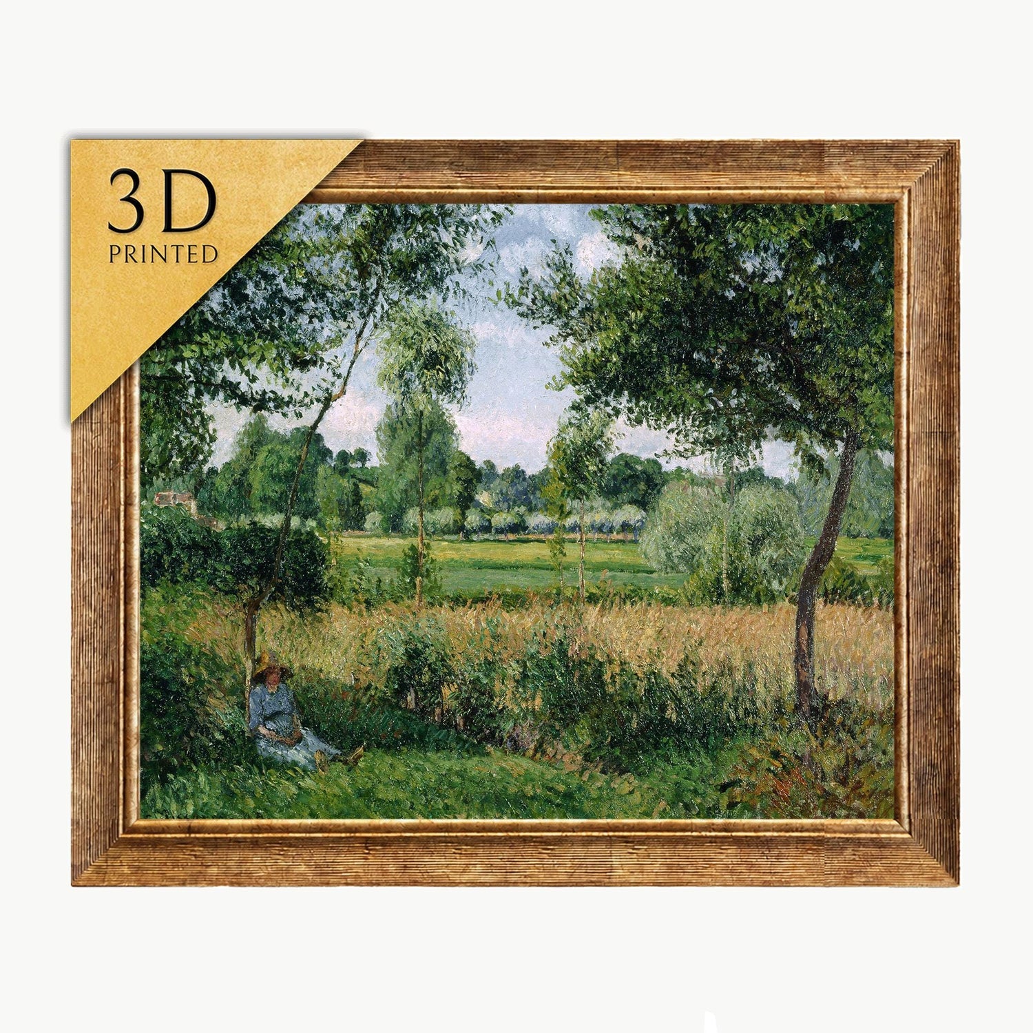 Camille Pissarro 'Eragny' 3D Printed Textured Oil Painting