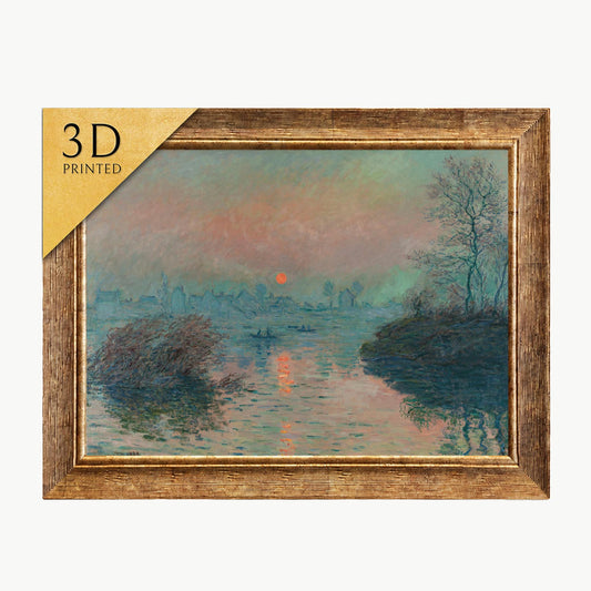 Claude Monet: Sunset on the Seine, 3D Textured Print