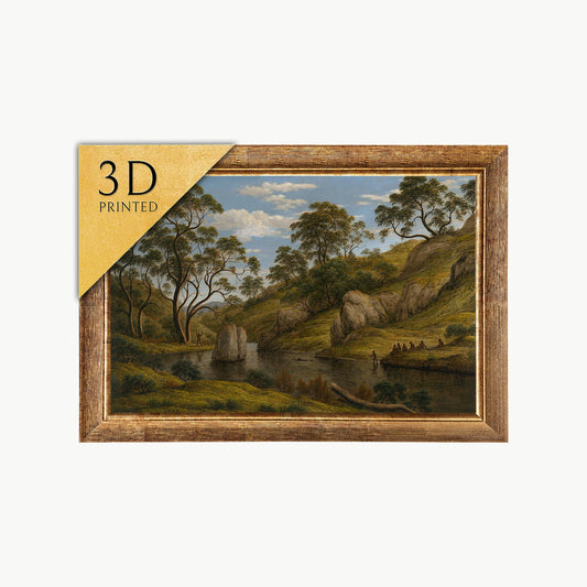 John Glover Painting: The Bath of Diana 3D Textured Print