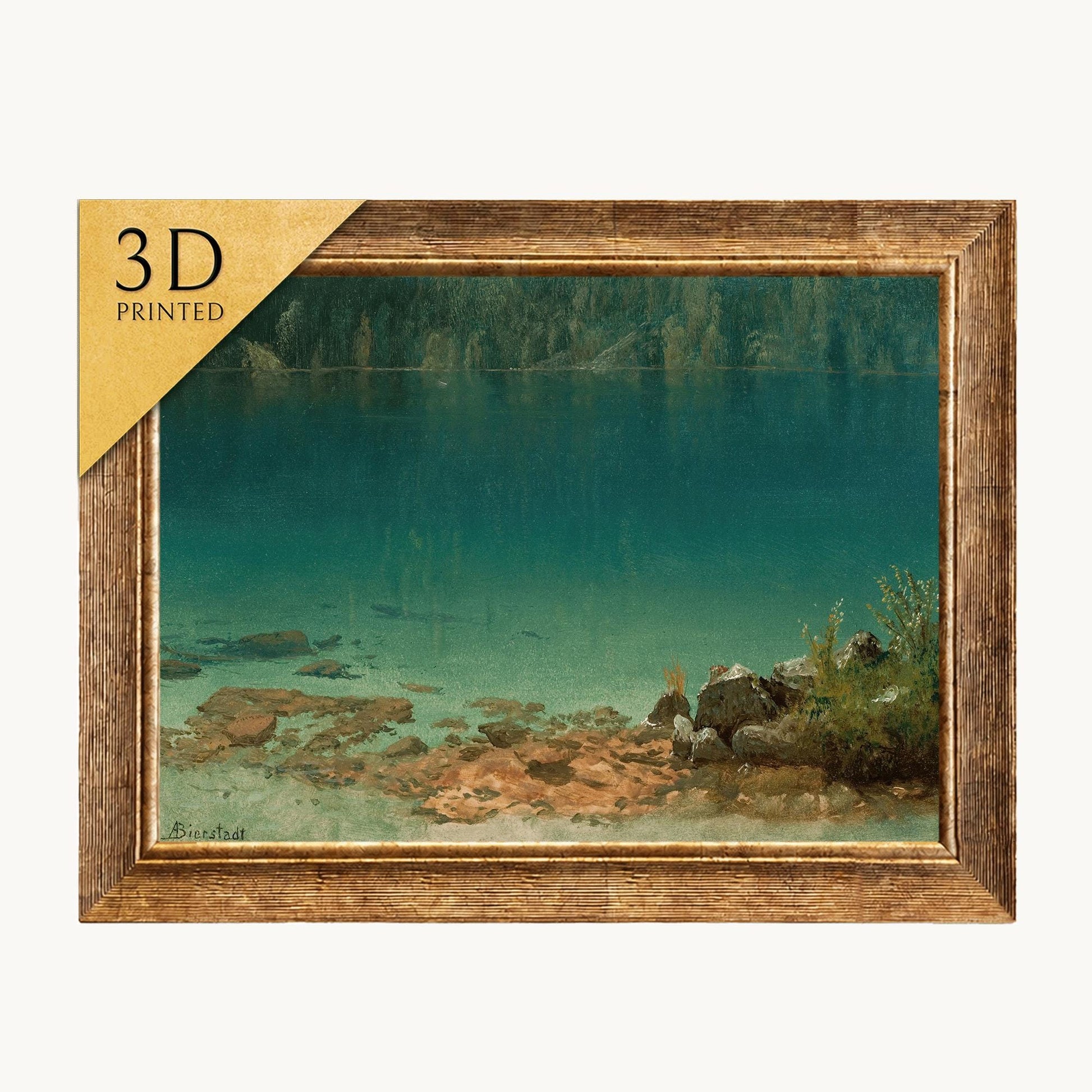 Lake Lucerne by Bierstadt: 3D Textured Print