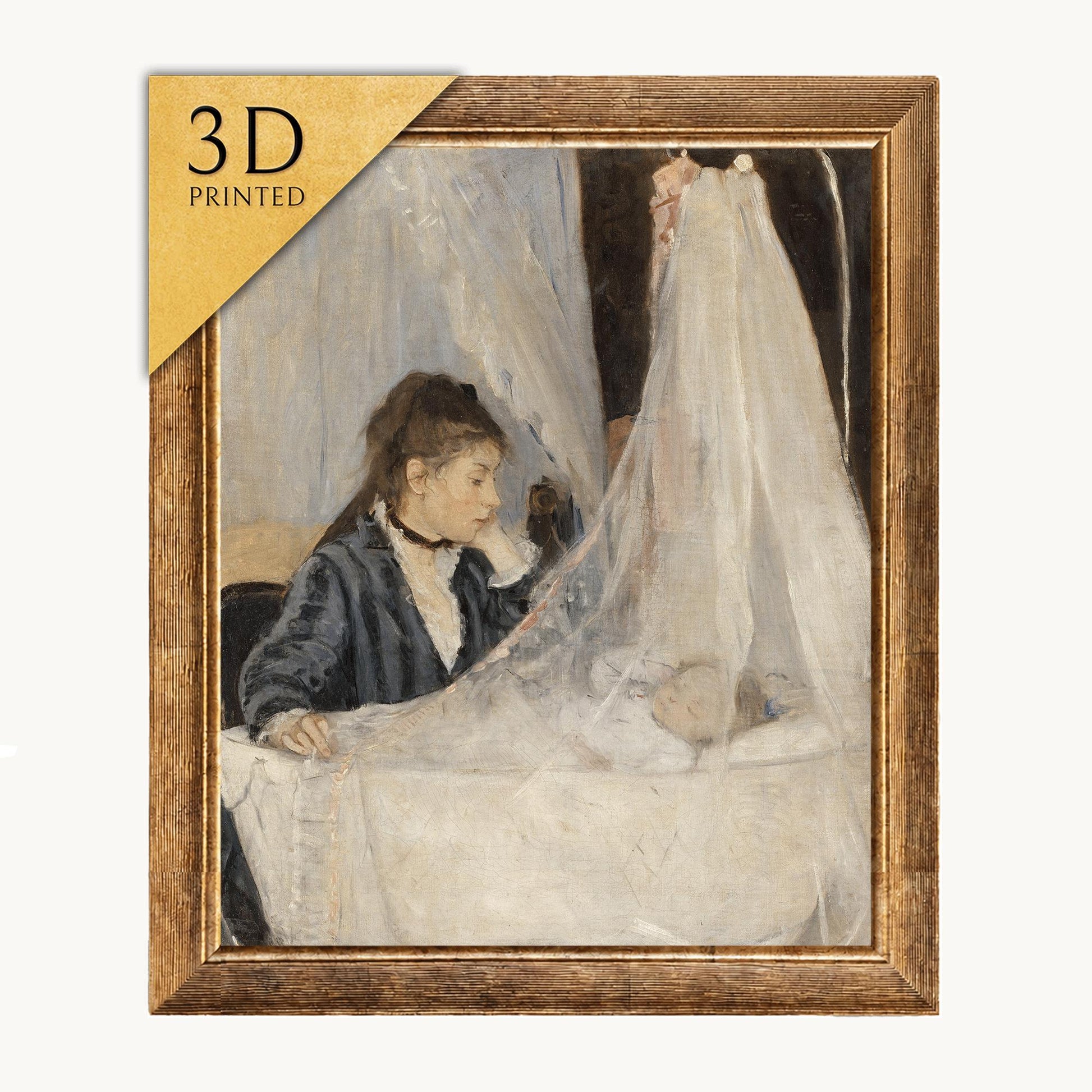 Berthe Morisot - The Cradle - 3D Textured Print