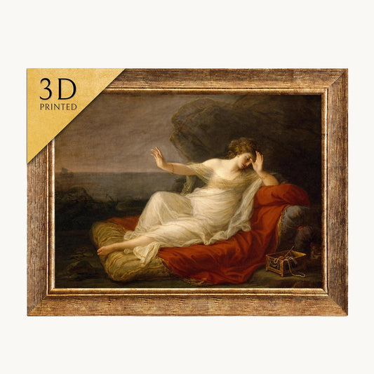 Ariadne Abandoned by Theseus 3D Print: Angelica Kauffman Textured Oil Painting Reproduction