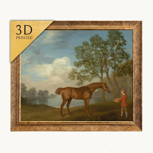 George Stubbs Horse Painting: 3D Textured Print