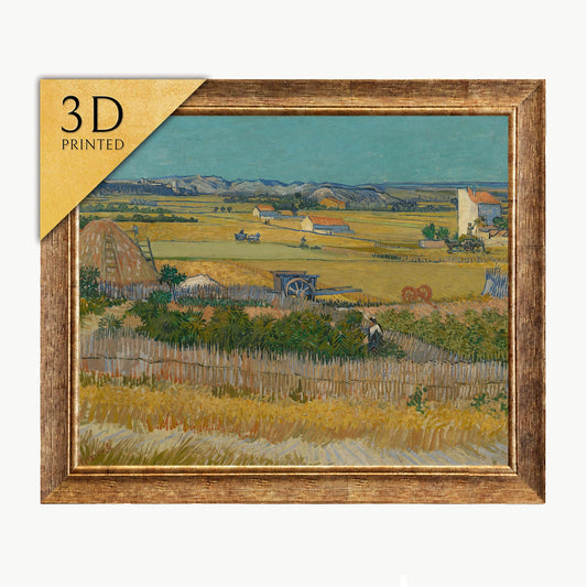 Van Gogh 'The Harvest' 3D Textured Print: Impasto Style