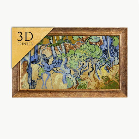 Van Gogh Tree Roots: 3D Textured Print, Looks Like Original Oil Painting