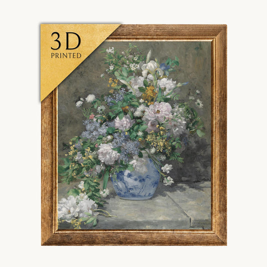 Renoir Spring Bouquet: 3D Printed Textured Floral Still Life