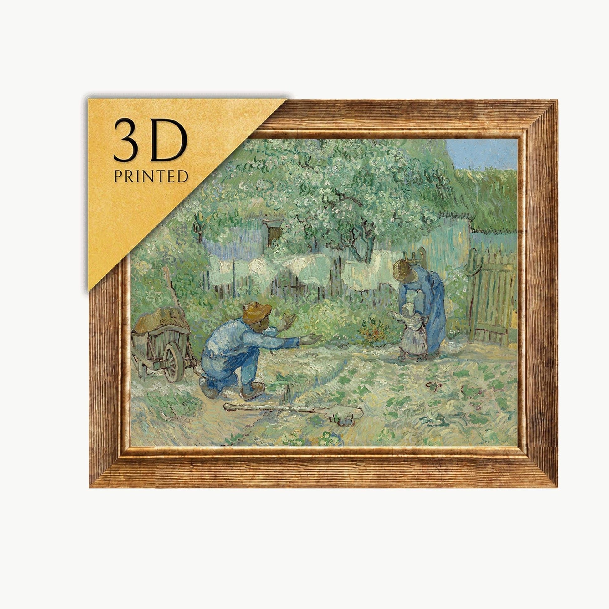 Van Gogh 'First Steps': Textured 3D Print Art
