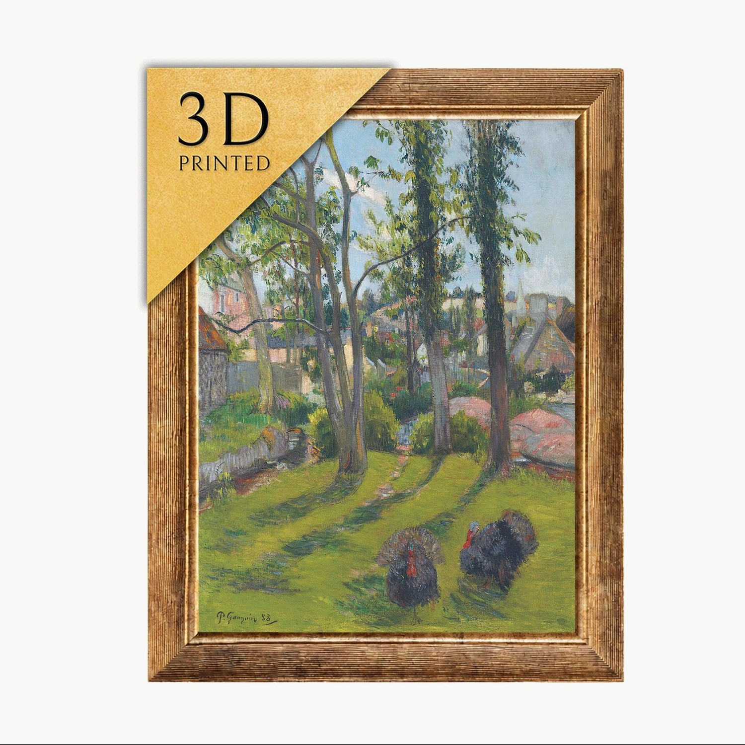 Gauguin 'Les Dindons, Pont-Aven' 3D Textured Print