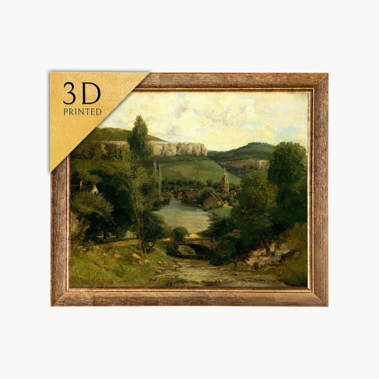Gustave Courbet: View of Ornans, 3D Textured Art Print