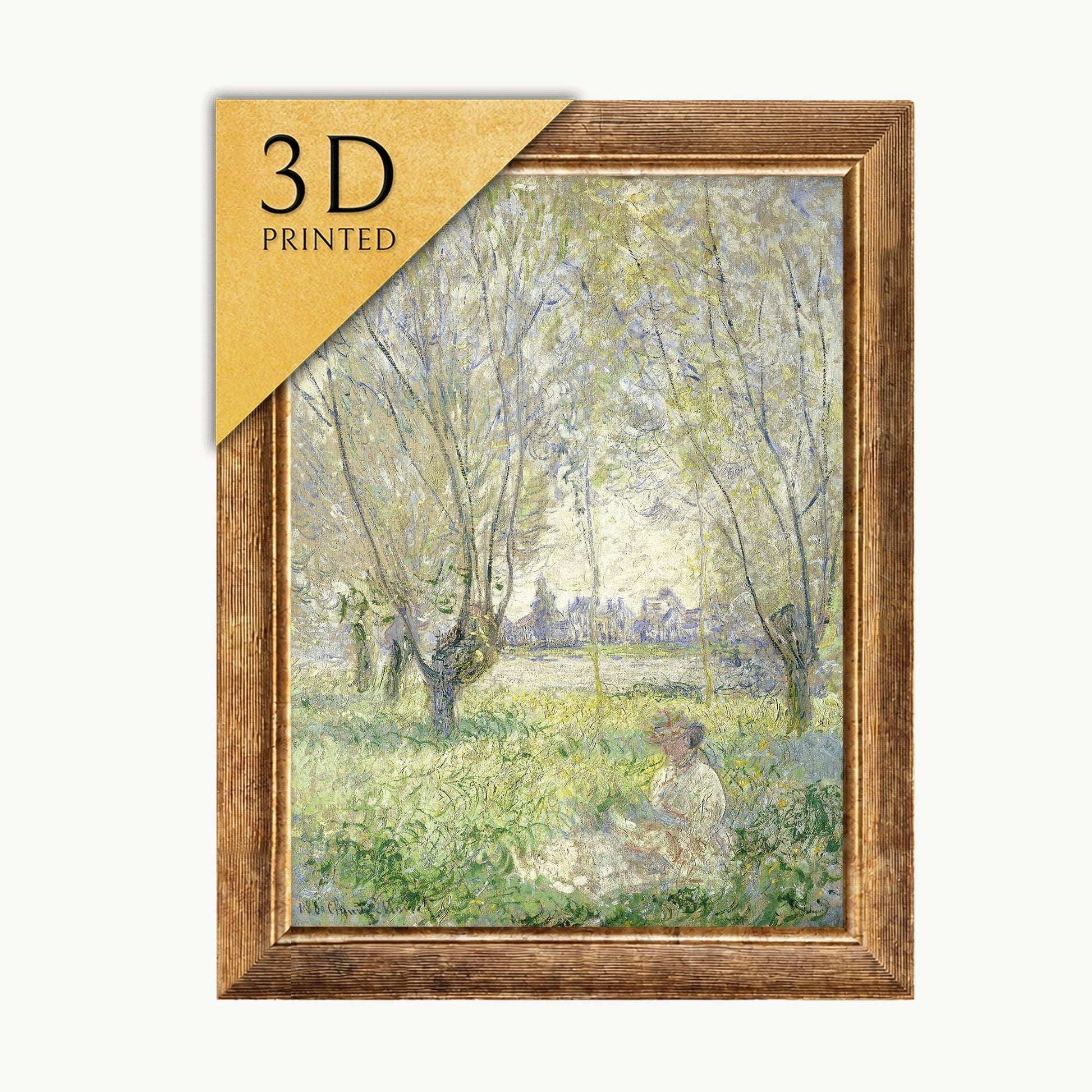 Claude Monet - Woman Under Willows: 3D Textured Print