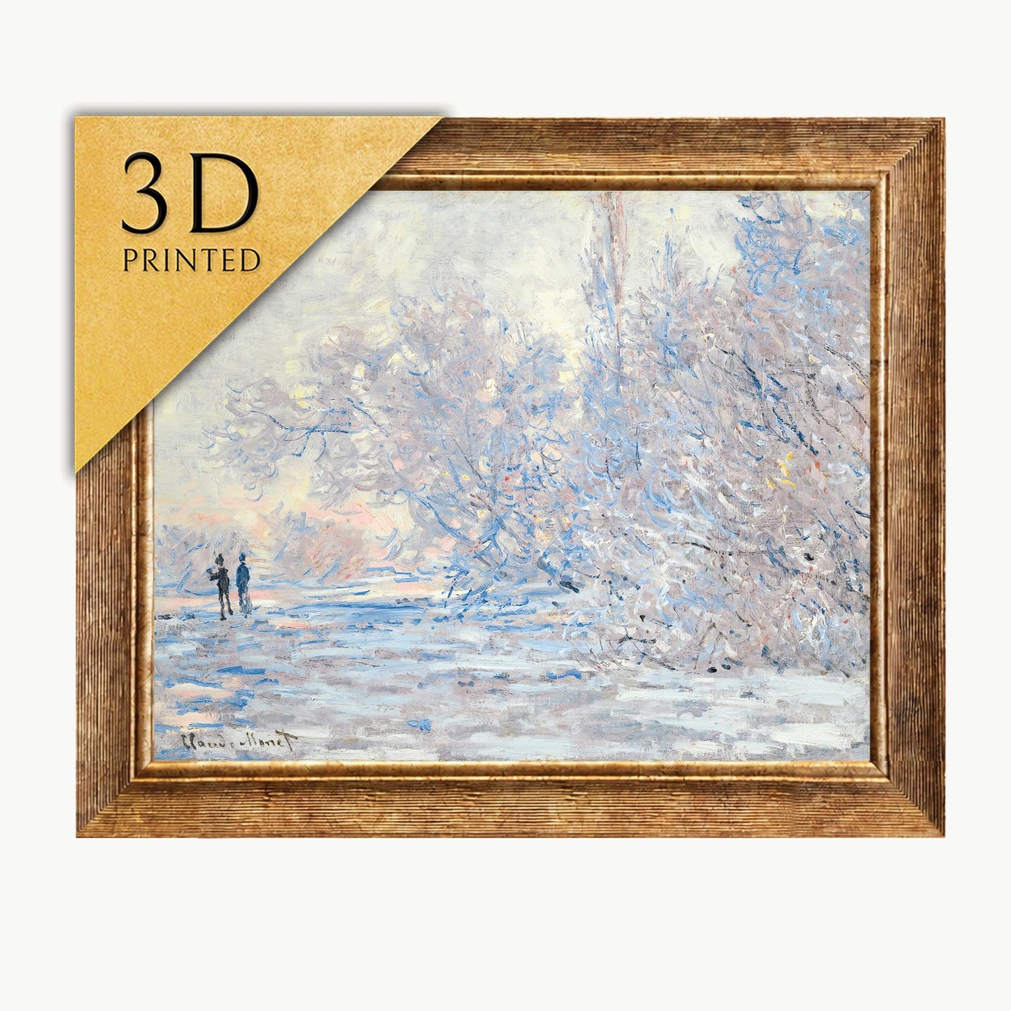 Claude Monet - Le Givre A Giverny - 3D Printed Textured Oil Painting