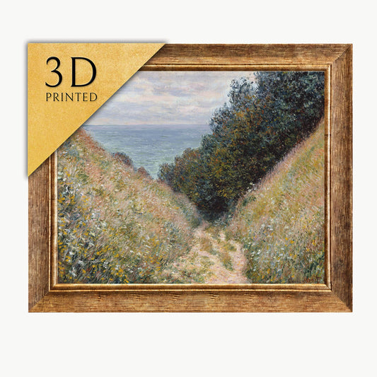 Monet 'Road at La Cavée' 3D Textured Print