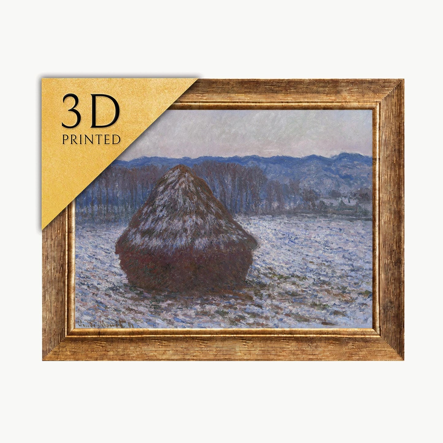 Claude Monet Stack of Wheat: Textured 3D Print