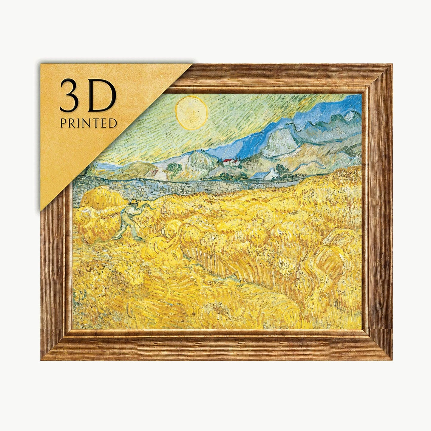 Van Gogh - Saint Paul Hospital with Reaper - 3D Textured Print
