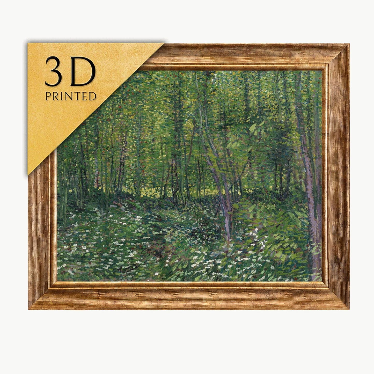Van Gogh Trees and Undergrowth 3D Print: Textured Oil Painting Reproduction