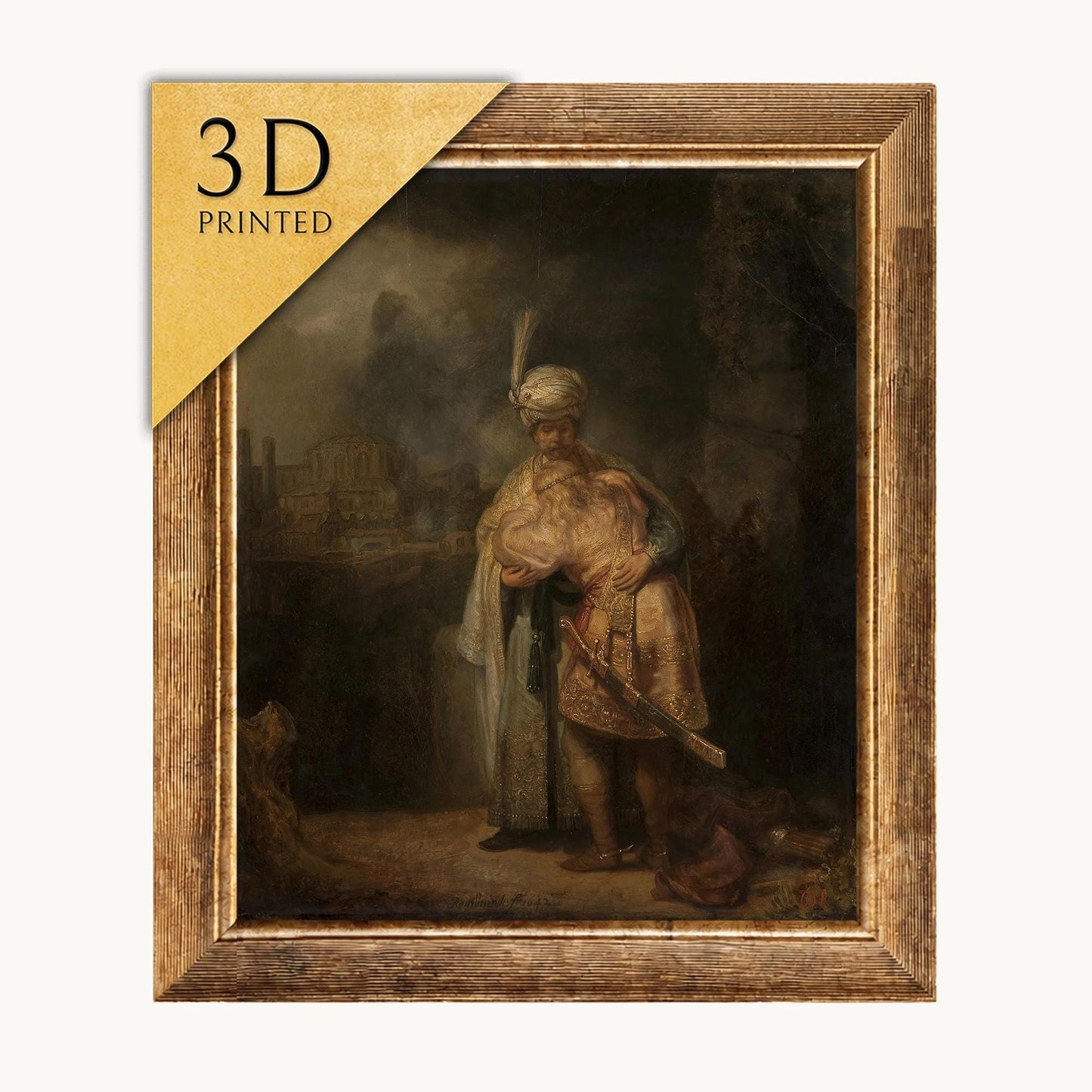 Rembrandt's David and Jonathan: 3D Textured Art Print