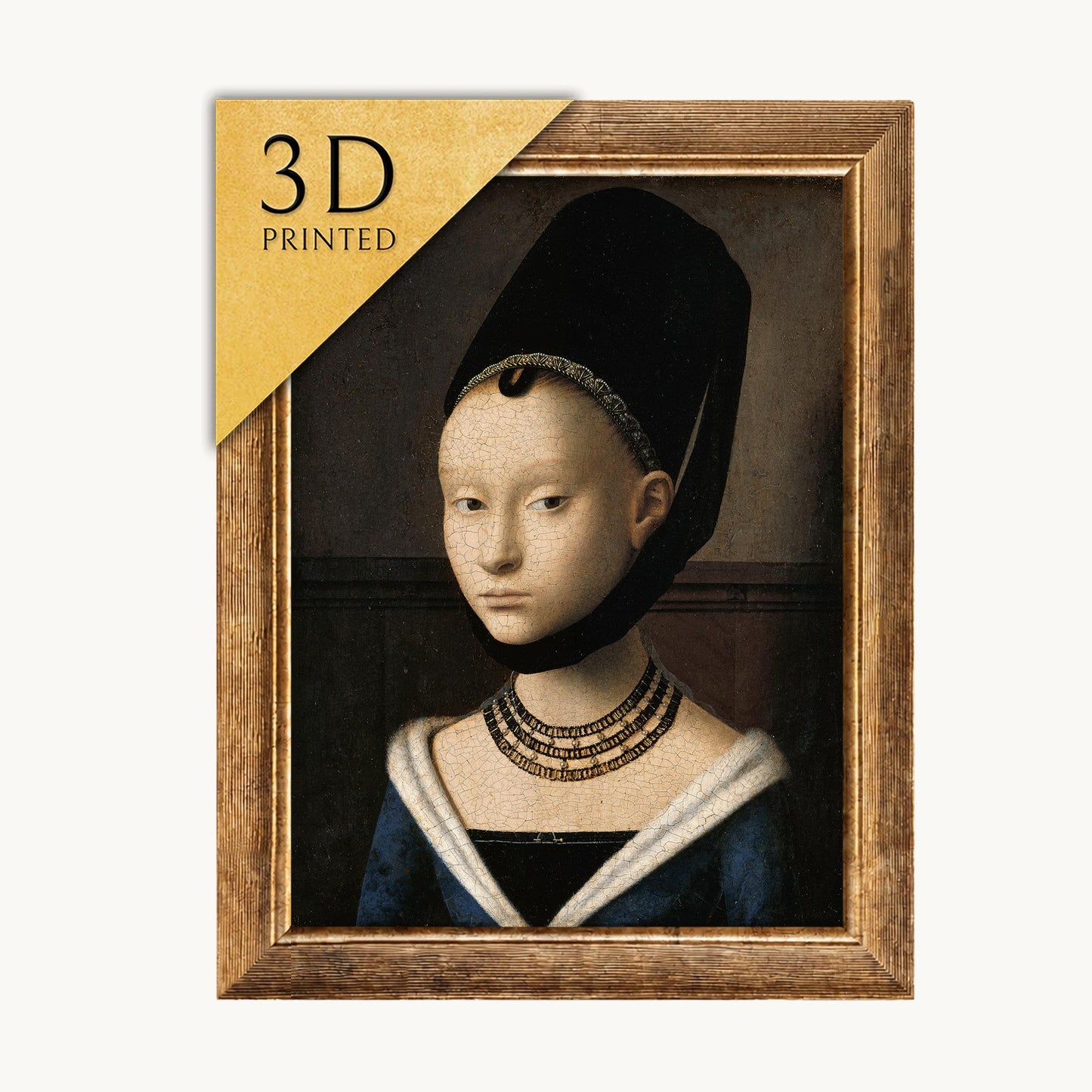 Petrus Christus: Portrait of a Young Woman - 3D Printed Textured Art