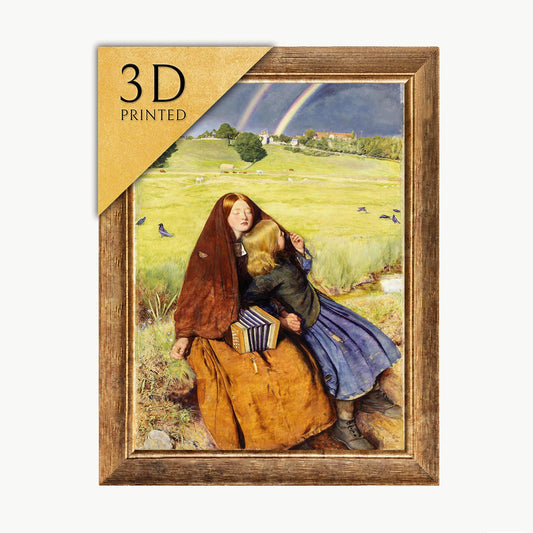 The Blind Girl 3D Print by Millais: Textured Oil Painting Reproduction