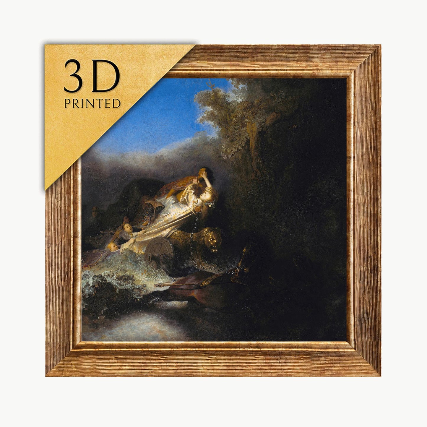 Rembrandt's Abduction of Proserpina: Textured 3D Print Art