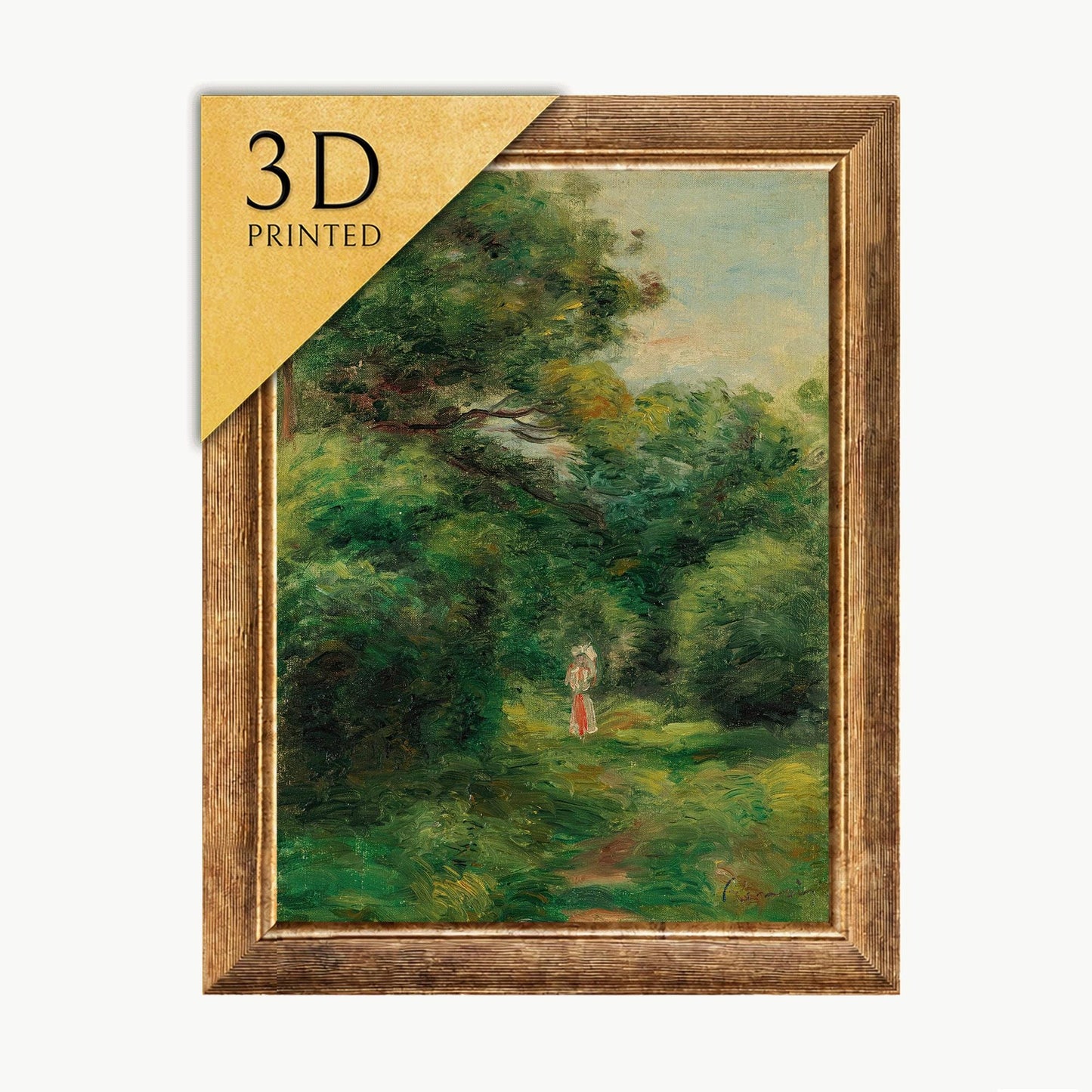 Renoir "Femme Avec Enfant" 3D Print: Textured Brushstrokes