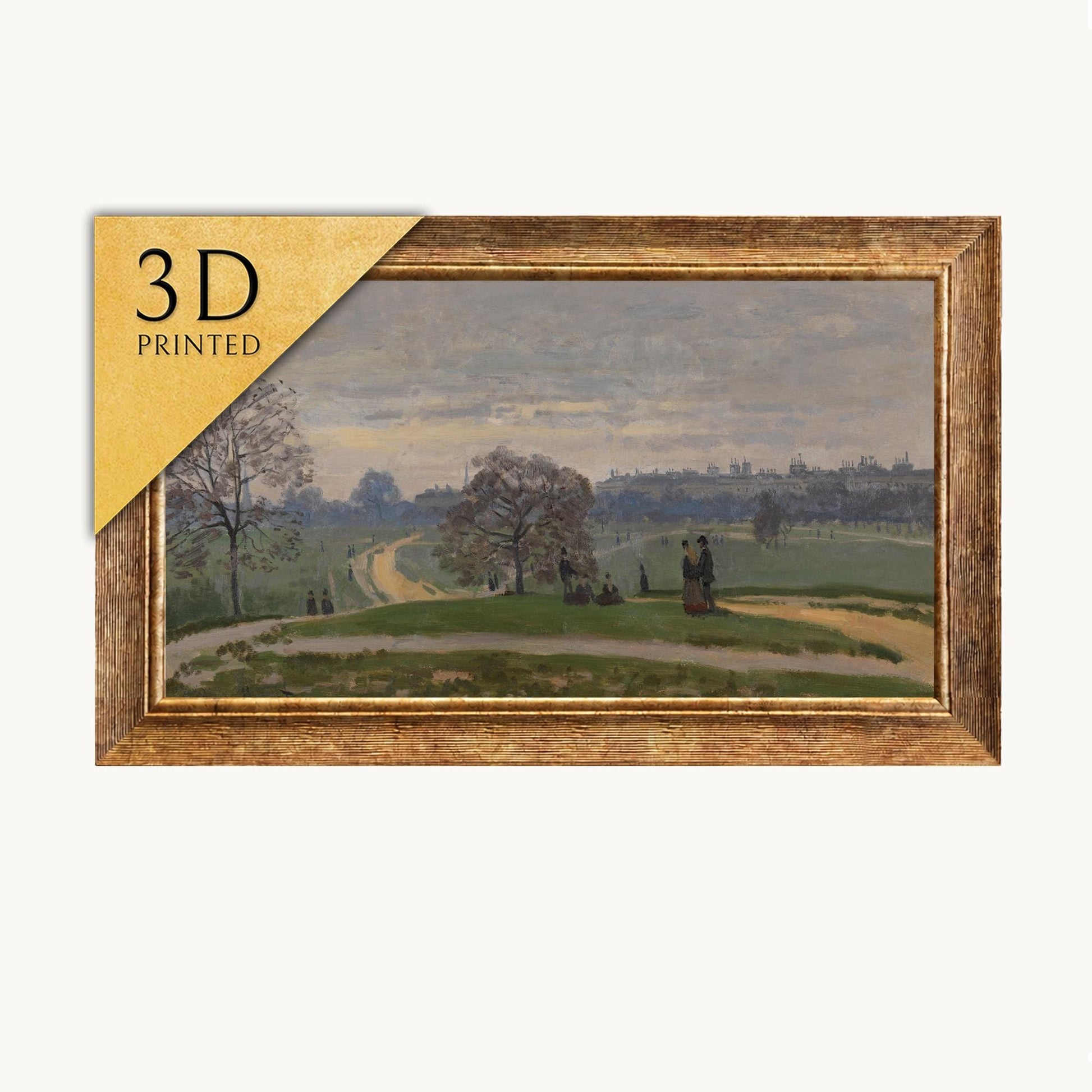 Monet Poplars Autumn 3D Print: Textured Brushstrokes