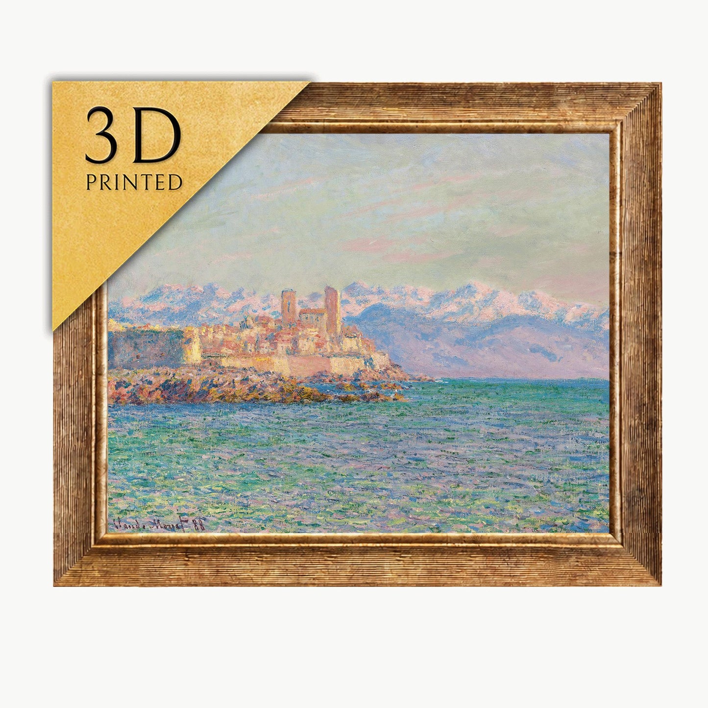 Claude Monet - Antibes, Le Fort: 3D Textured Art Print
