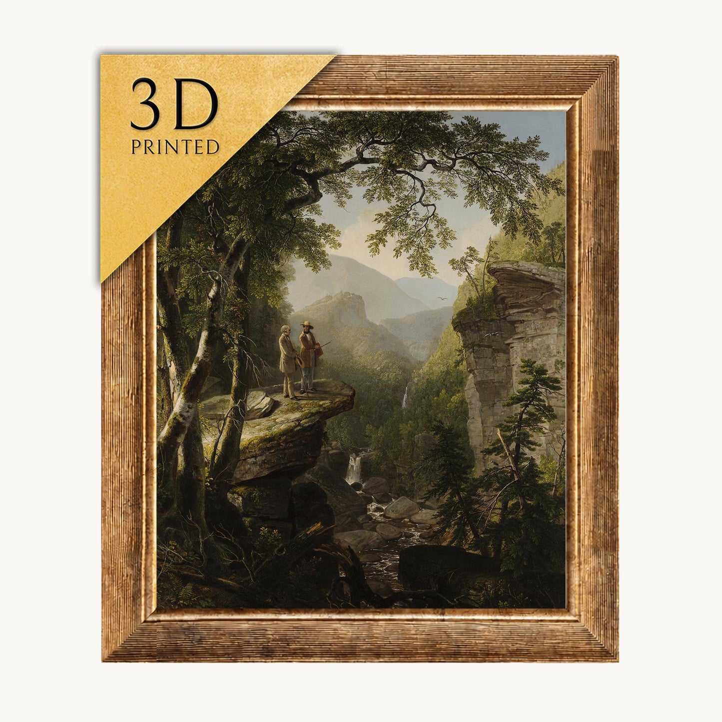 Kindred Spirits 3D Print by Asher Brown Duran: Textured Oil Painting Replica
