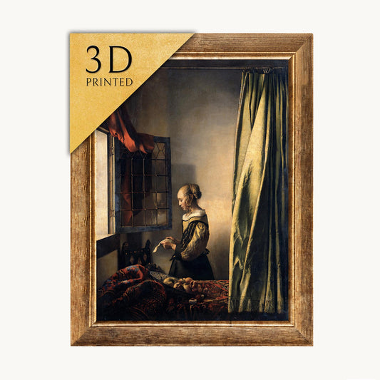 Vermeer Art Print: Girl Reading a Letter, 3D Textured Reproduction