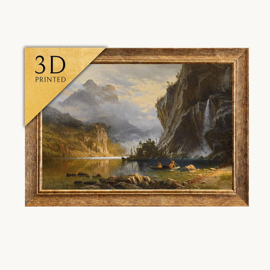 Albert Bierstadt Indians Spear Fishing 3D Textured Print
