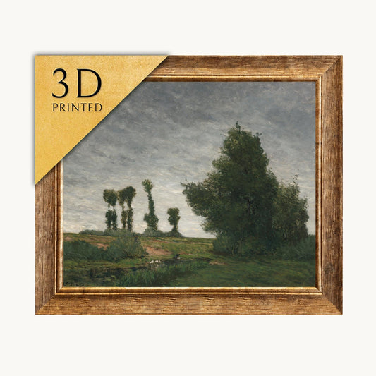 Paul Gauguin Landscape Print: 3D Textured Poplars Painting