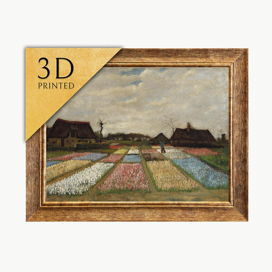 Van Gogh Flower Beds in Holland: 3D Textured Print