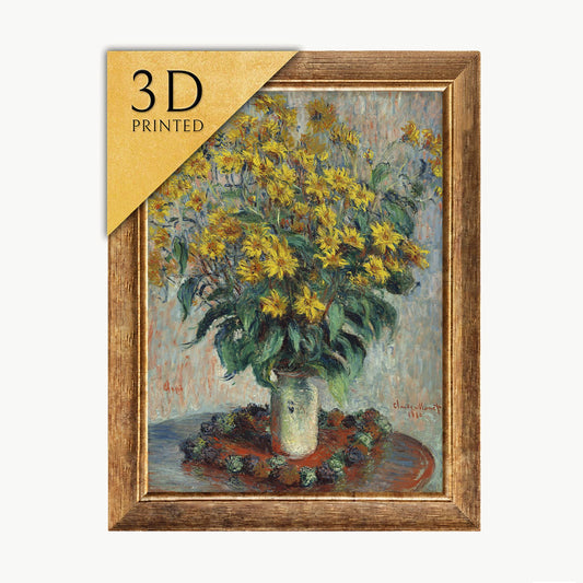 Monet Jerusalem Artichoke Flowers: 3D Textured Print