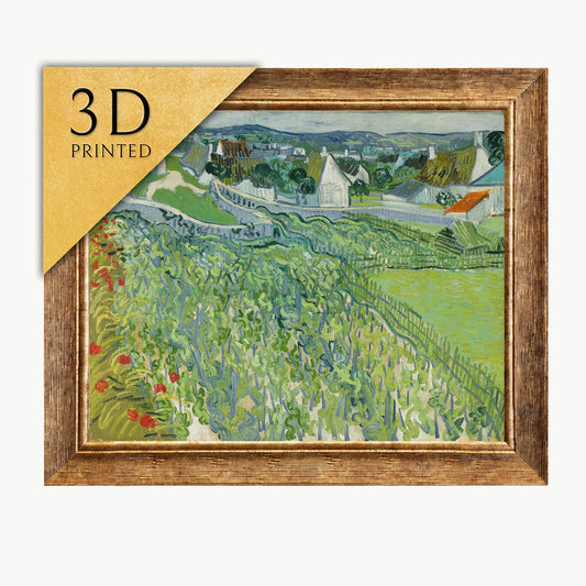 Van Gogh Vineyards at Auvers: 3D Textured Print