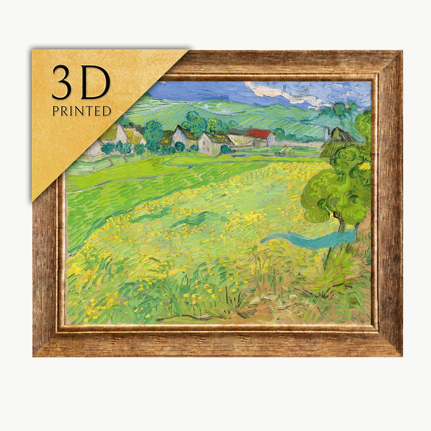 Van Gogh - View of Vessenots: 3D Textured Print