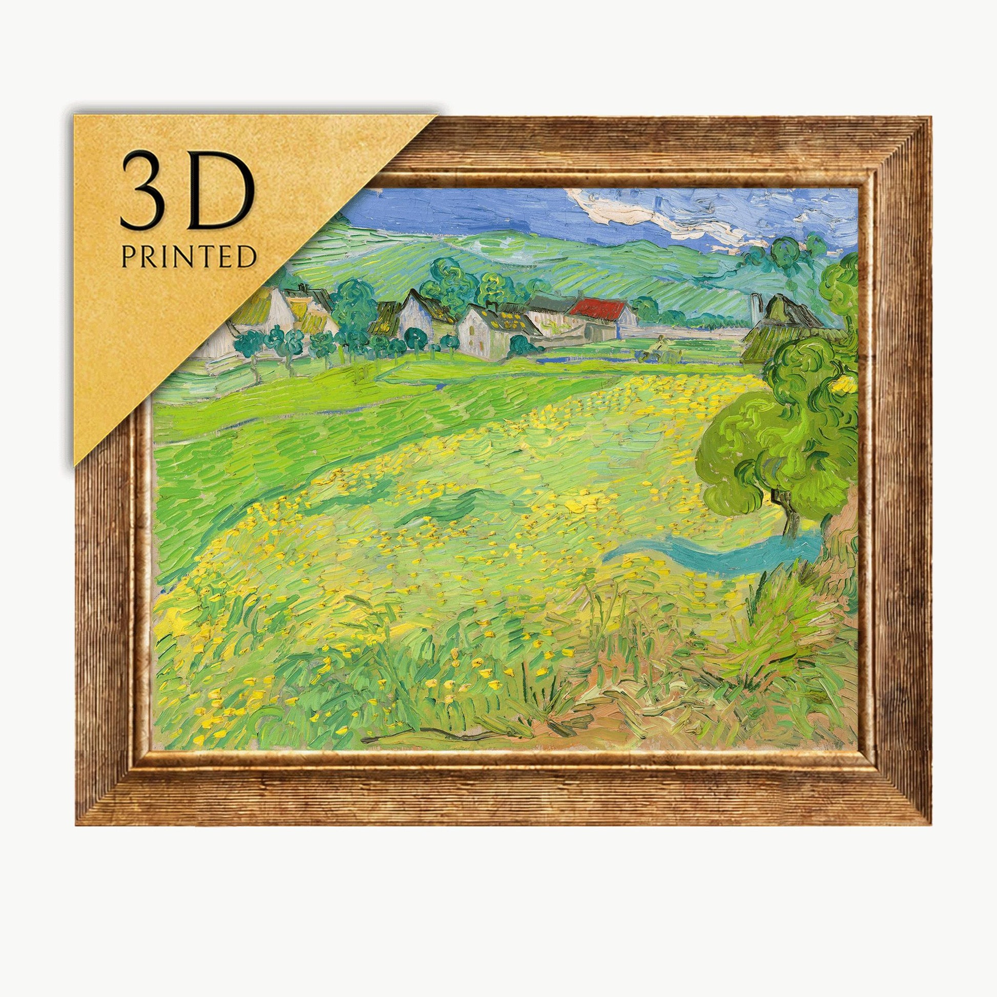 Van Gogh - View of Vessenots: 3D Textured Print