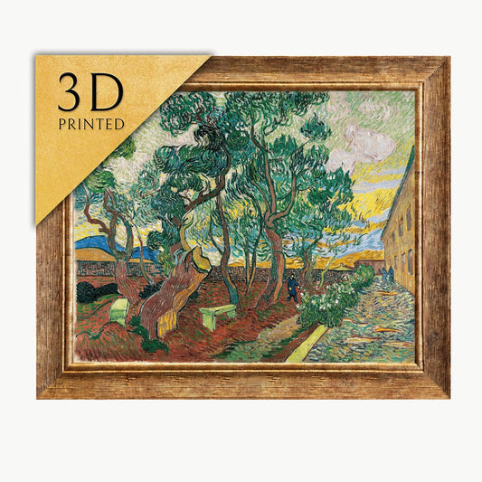 Van Gogh Print: The Garden of Saint Paul Hospital, 3D Textured Art