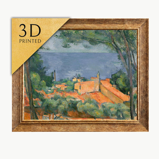 Paul Cezanne L’Estaque: 3D Textured Oil Painting Reproduction